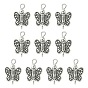 Tibetan Style Alloy Connector Charms, Butterfly Links with Brass Loops