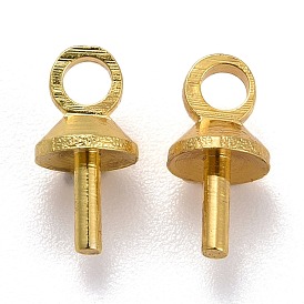 Brass Cup Peg Bails Pendants, For Half Drilled Bead