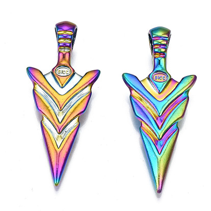Colgantes de aleación de color arcoíris, sin cadmio y níque y plomo, formas de espada