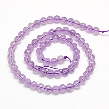 Natural Amethyst Round Bead Strands