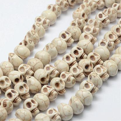 Hebras de perlas sintéticas de magnesita, cráneo