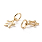 Encantos de bronce, con anillos de salto, larga duración plateado, estrella, hueco