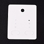 Бумажные карты дисплей ювелирных изделий, для подвешивания серьги, прямоугольные