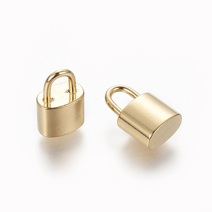 304 Stainless Steel Charms, Padlock