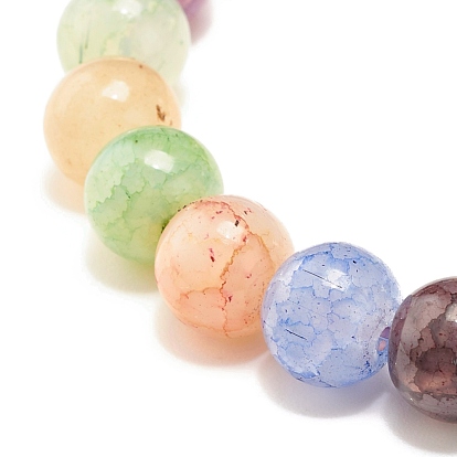 8.5 Bracelet extensible en perles rondes en verre imitation pierres précieuses mm pour femme