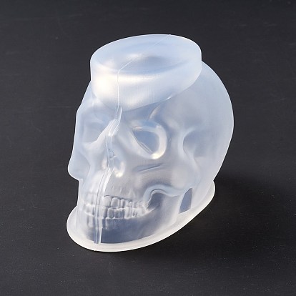 Fabrication de bougies bricolage moules en silicone, thème de l'Halloween, 3d crâne