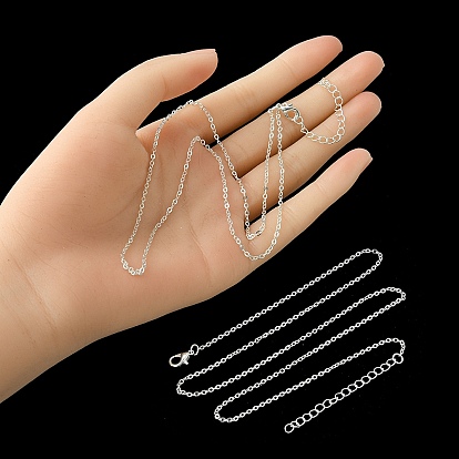 6 Ensemble de colliers de chaînes de câbles en fer pour femmes