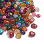 Natural Agate Beads, No Hole/Undrilled, Tumbled Stone, Vase Filler Gems, Dyed & Heated, Nuggets