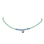Lampwork Evil Eye Pendant Necklace with Glass Seed Beaded Chains for Women