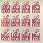 DIY Label Paster Picture Stickers, Present with Word For You, 35x25mm, about 12pcs/sheet