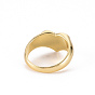 Alloy Enamel Wide Band Rings, Cadmium Free & Lead Free, Light Gold, Heart with Peace Sign