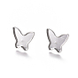 304 Stainless Steel Stud Earring Findings, Earring Settings, Butterfly