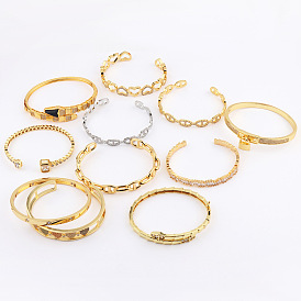 Bracelet diamant rond étincelant avec pierres de zircone pour femme - bracelet artisanal luxueux et élégant