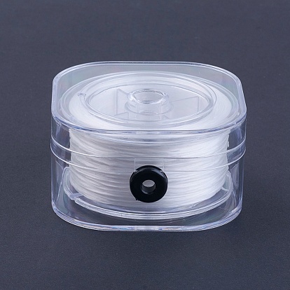 Cuerda de cristal elástica plana, hilo de cuentas elástico, para hacer la pulsera elástica