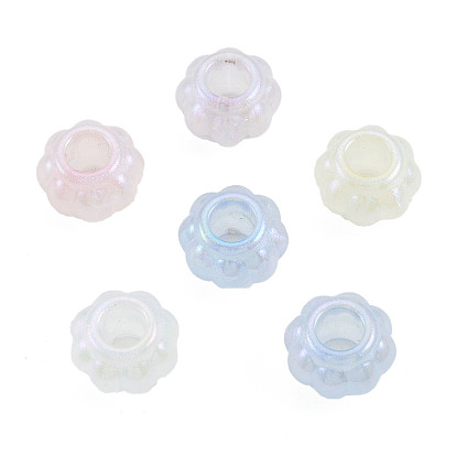 Galvanoplastie acrylique perles européennes, nacré, fleur