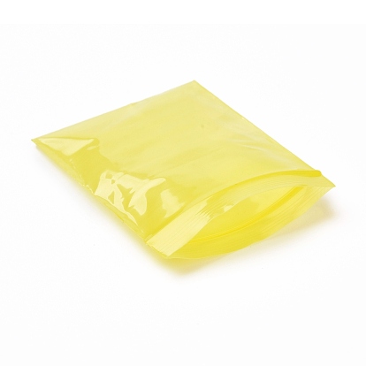 Solid Color PE Zip Lock Bags, Resealable Small Jewelry Storage Bags, Self Seal Bag, Top Seal, Rectangle