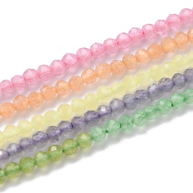 Cat Eye Beads Strands, Faceted, Dyed & Heated, Round