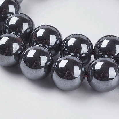 Non-Magnetic Synthetic Hematite Beads, AA Grade Round Beads