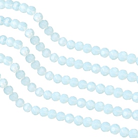 Brins de perles d'opalite synthétique arricraft, ronde à facettes