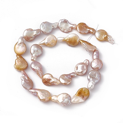 Perlas keshi naturales barrocas, calabaza