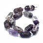 Natural Amethyst Beads Strands, Faceted, Double Terminated Pointed/Bullet