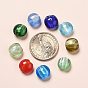 Main feuille de perles de verre de Murano en argent, plat rond