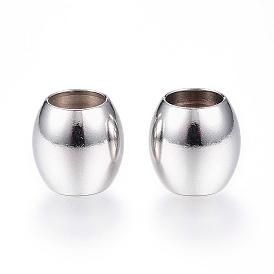 201 Stainless Steel Beads, Barrel