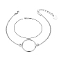Браслет shegrace простой дизайн 925 из стерлингового серебра, с кругом