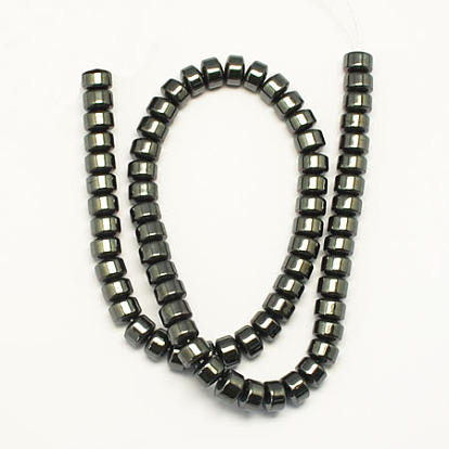Non-magnétiques perles d'hématite synthétique brins, Grade a, colonne, 8x6mm, Trou: 1.5mm
