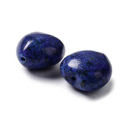 Naturales lapis lazuli de Cuentas, teñido, corazón