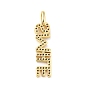 Brass Micro Pave Cubic Zirconia Pendant, Long-Lasting Plated, Real 18K Gold Plated, Cadmium Free & Nickel Free & Lead Free, Word Smile