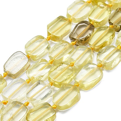 Perlas de cuarzo natural de limón hebras, Rectángulo