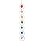 Heart/Teardrop/Star Faceted Glass Suncatchers, Rainbow Maker, Pendant Decorations, with Brass Cable Chains