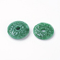 Natural Myanmar Jade/Burmese Jade Pendants, Large Hole Pendants, Dyed, Donut/Pi Disc