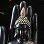 Palmier en résine avec figurines de Bouddha, pour la décoration de bureau à la maison