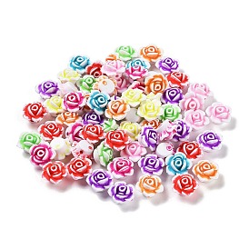 Craft Style Opaque Acrylic Beads, Flower