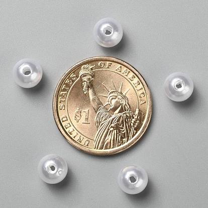 ABS Plastic Imitation Pearl Ball Beads, Round
