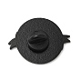 El pin de esmalte del tema de la tierra, Broche de aleación negra de electroforesis para ropa de mochila