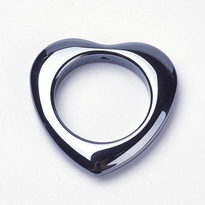 Idées de cadeaux Saint Valentin pour petit ami, non-magnétiques pendentifs coeur d'hématite synthétique