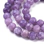 Natural Sugilite Beads Strands, Gradient Style, Round, Faceted