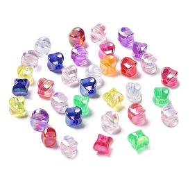 Electroplate Acrylic Beads, Square