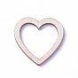 Laser Cut Wood Shapes, Unfinished Wooden Embellishments, Wooden Linking Rings, Heart