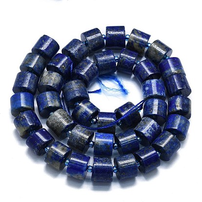 Lapis-lazuli, brins de perles naturels , avec des perles de rocaille, colonne