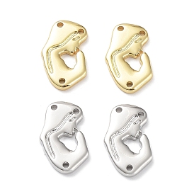 Rack Plating Eco-Friendly Brass Connector Charms, Long-Lasting Plated, Lead Free & Cadmium Free, Women