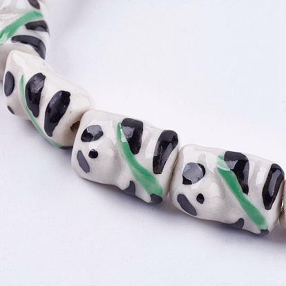 Handmade Porcelain Beads, Panda