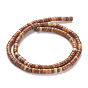 Natural Rhodonite Beads Strands, Heishi Beads, Flat Round/Disc