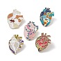 Anatomical Heart Enamel Pin, Light Gold Alloy Brooch for Backpack Clothes