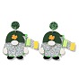 Saint Patrick's Day Sparkling Acrylic Dangle Stud Earrings