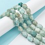 Natural Amazonite Beads Strands, with Seed Beads, Faceted, Polygon