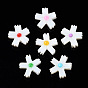 Natural Freshwater Shell Beads, with Enamel, Flower